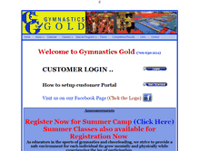 Tablet Screenshot of gymnasticsgold.com